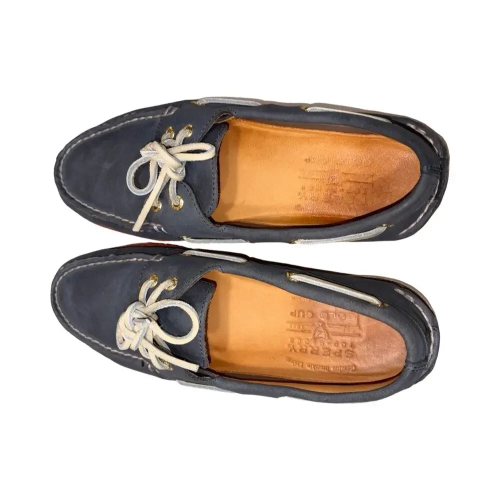 Sperry Gold Cup Blue Genuine Deerskin Leather Top-Sider Shoes Size: 8.5M Men's